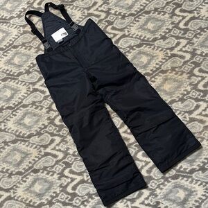 Kids Black Snow Bib Pants